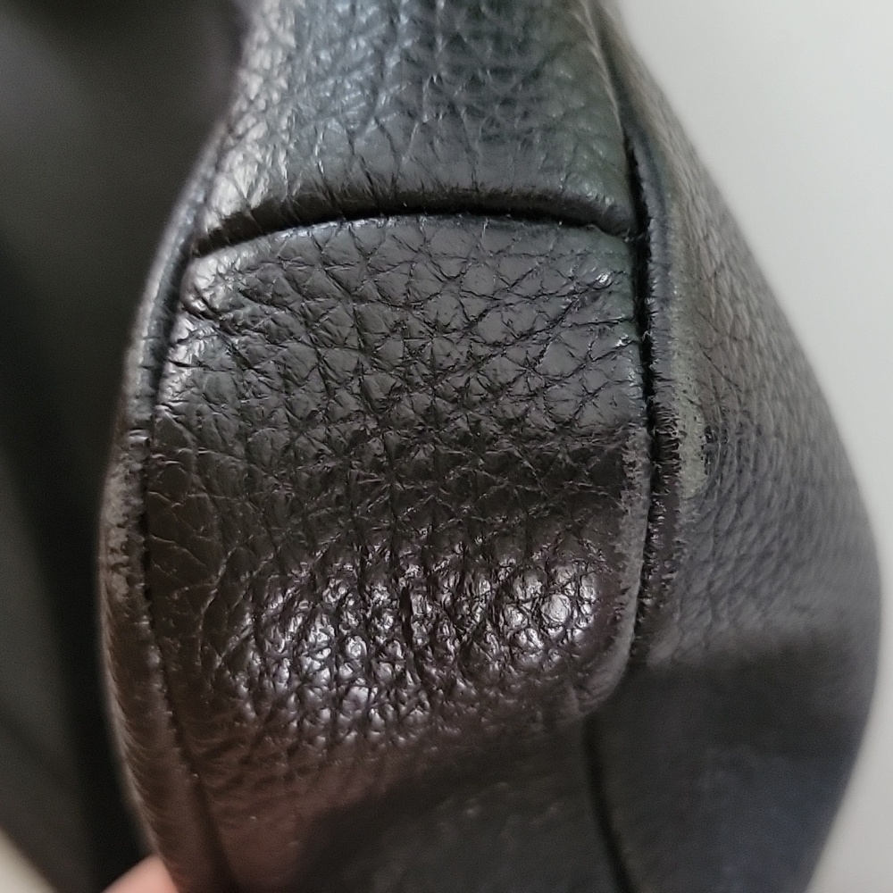 FOSSIL pebbled Elegant Black Leather Crossbody Bag Purse - Picture 13 of 14